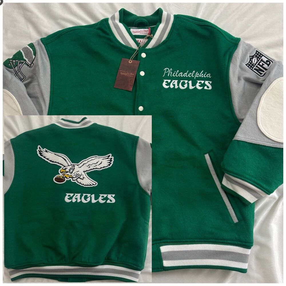 Mitchell & Ness Philadelphia Eagles Princess Diana Wool Varsity Jacket
